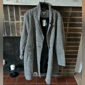 Maurice’s PeaCoat Houndstooth Women’s Plus Size 1X Black/White